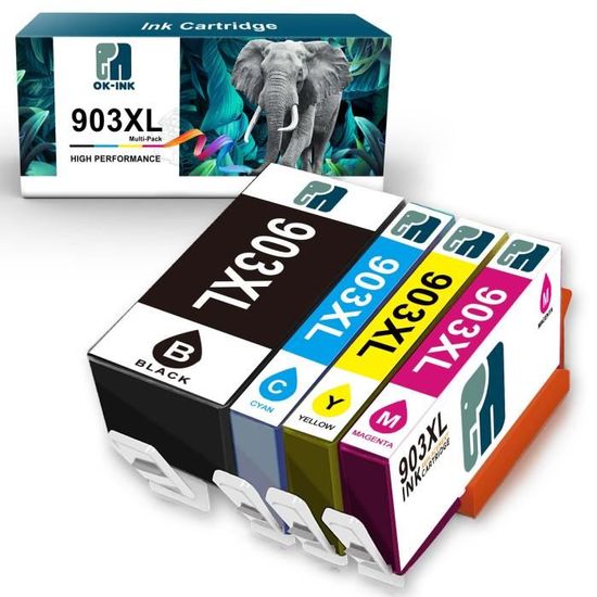 Pack Cartouches d'encre compatible HP 903XL pour imprimante HP Officejet  Pro 6970