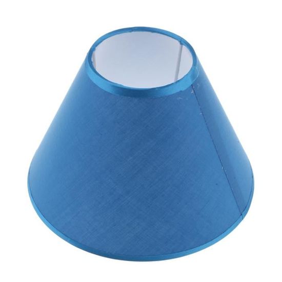 Abat-jour Suspension en Tissu Cage pour Ampoule E27 Base pour Lampadaire Lampe de Chevet de Table Bleu