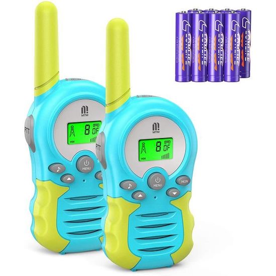 Talkie Walkie pour enfants, 8CH Signal Band 446 MHz，2 × talkieswalkies