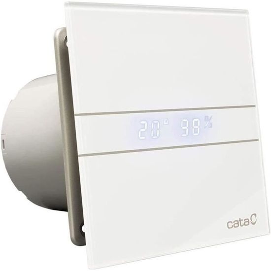 Cata | Extractor baño | Modelo e- 100 Gth BK | Estractor de baño Serie e Glass | Ventilador Extractores de aire | Extractor baño silencioso | Extractor aire para baño | color negro