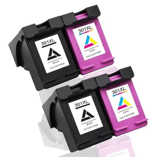 Cartouches D'encre Couleur Remanufacturées 301 XL Pour HP Envy 4507 - Neuf