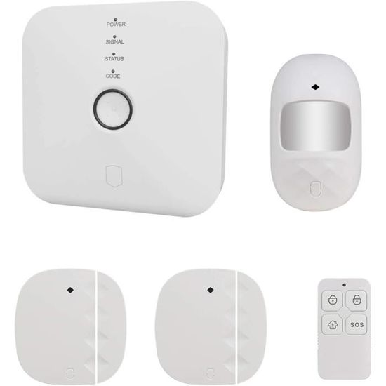 Kit Alarme Maison Alarme Maison WiFi + GSM Swokely - Contrôle Vocal Alexa - Sécurité Antivol Intelligente Système Sécurité Maison