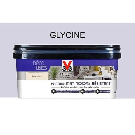 Peinture V33 Deco Lab Mat 100 Resistant 2l Glycine Mat Veloute