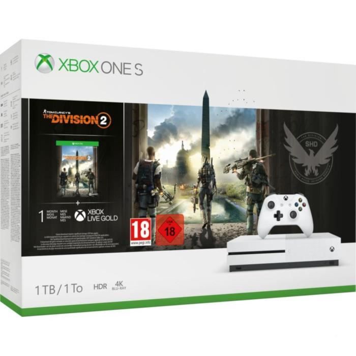 Microsoft Xbox One + Tom Clancy' The Division 2 Wifi Bon état - vue 5