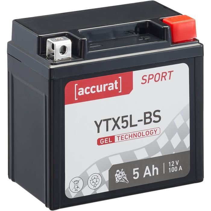 Batterie moto YTX5L-BS 5Ah