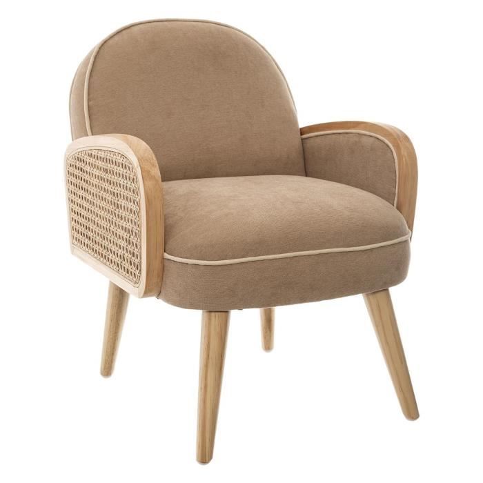 Fauteuil Cannage Enfant Taupe - Atmosphera
