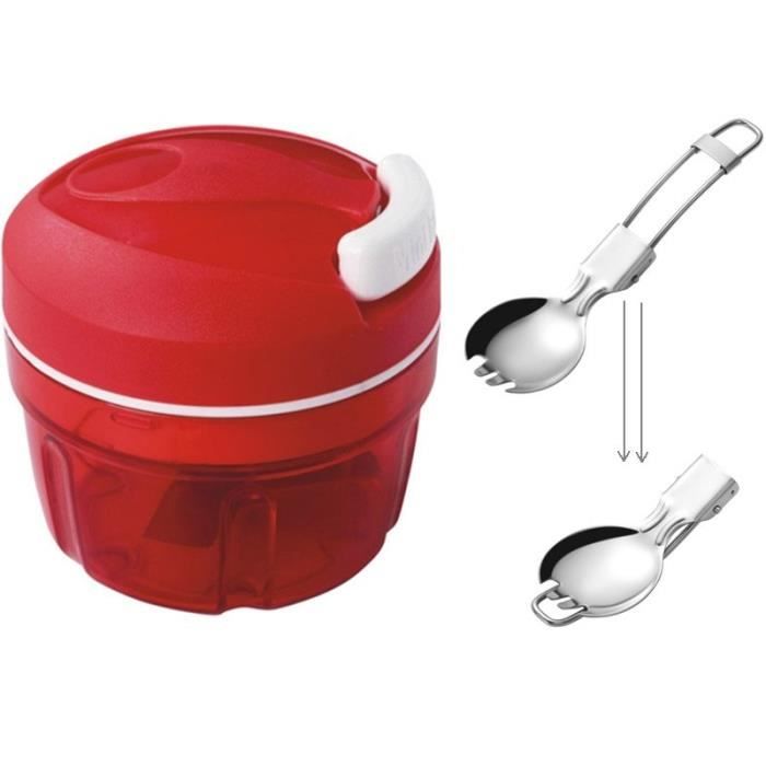 Ustensiles de Cuisine Shredder Hachoir à Légumes Hachoir Manuel (Rouge)
