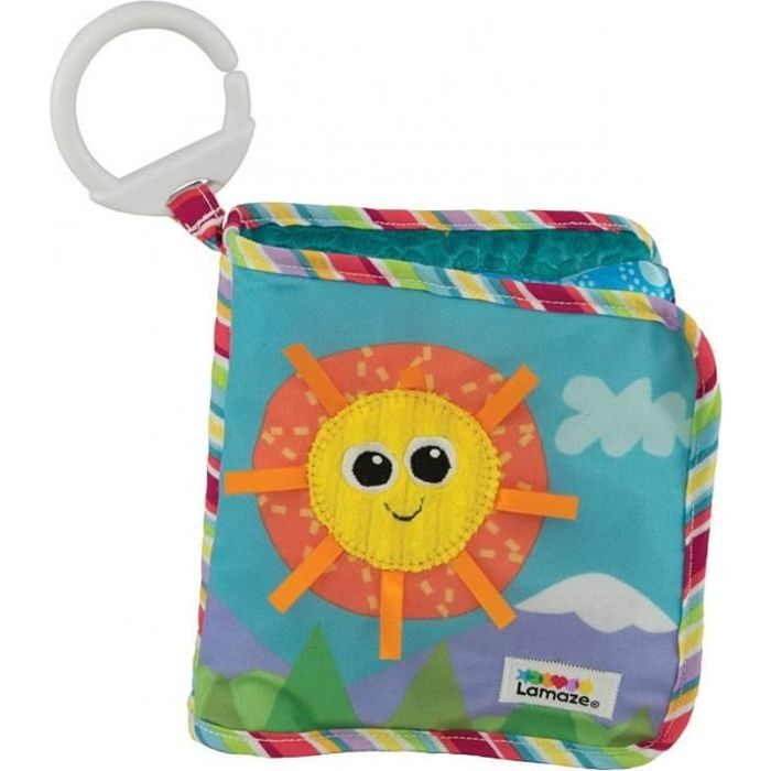 Tomy Lamaze - Jouet Bébé Le Livre Des Découvertes L27126, Livre Tissu Bébé À Clip Pour Berceau Ou Poussette, Jouet D'Éveil Multicolo