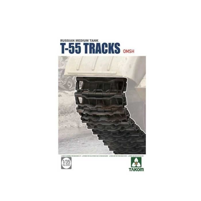 Maquette Accessoires Militaires : Set de chenilles maillons pour T-55 Type OMSH aille Unique Coloris Unique