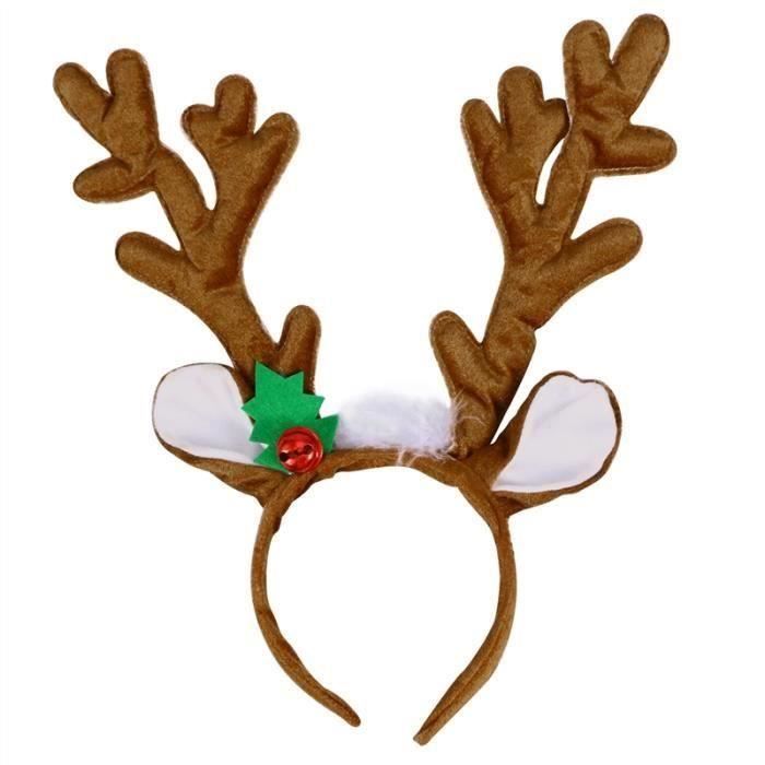 Bandeau de Noël avec serre-tête en bois de renne et bois de cerf