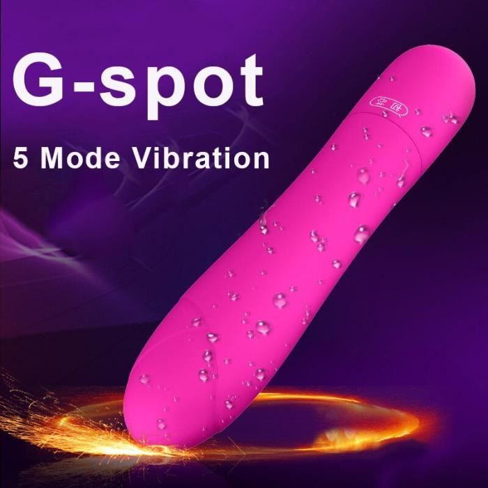 APPAREIL DE MASSAGE MANUEL,Vibrateurs pour femmes gode G Spot baguette magique vibrateur vagin Clitoris femme masseur - Type Rouge