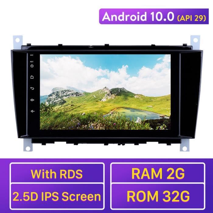 Autoradio Android 10.0 GPS 2GB pour Mercedes Benz classe C C55 / CLC classe W203 / CLK classe W209 / CLS classe W219 2004-2011 Con