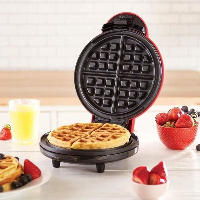 Fer à Gaufres de 350W Gaufrier Électrique en Acier Inoxydable Professionnel rouge