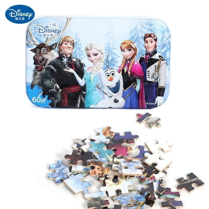 Puzzle,Offre spéciale Disney voiture congelée Disney 60 tranche petite pièce Puzzle jouet enfants en bois Puzzles - Type 002