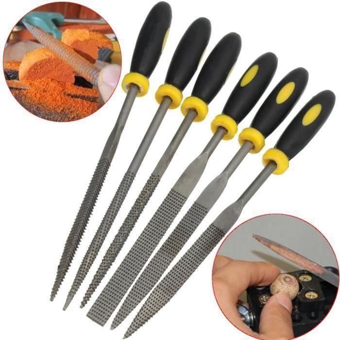 6pcs Assortiment Fichier Râpe Lime Diamant Aiguille Réparation Bijoux Métal Bois la04620