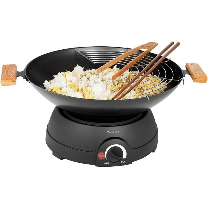Domoclip DOM194 Set Wok et Fondue Électrique