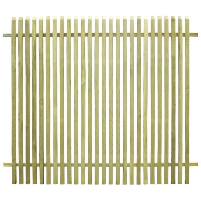 ♫1693 Clôture Classique - Clôture de jardin Brise vue Brise vue Pinède imprégnée 170 x 150 cm Home®