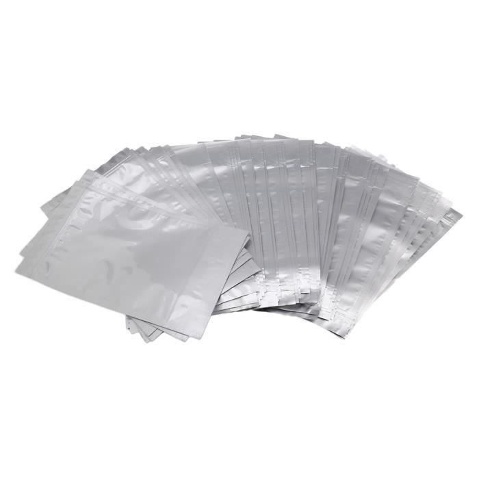 SAC PROTECTION - SACHET PLASTIQUE 50 morceaux de sacs de nourriture d'aluminium
