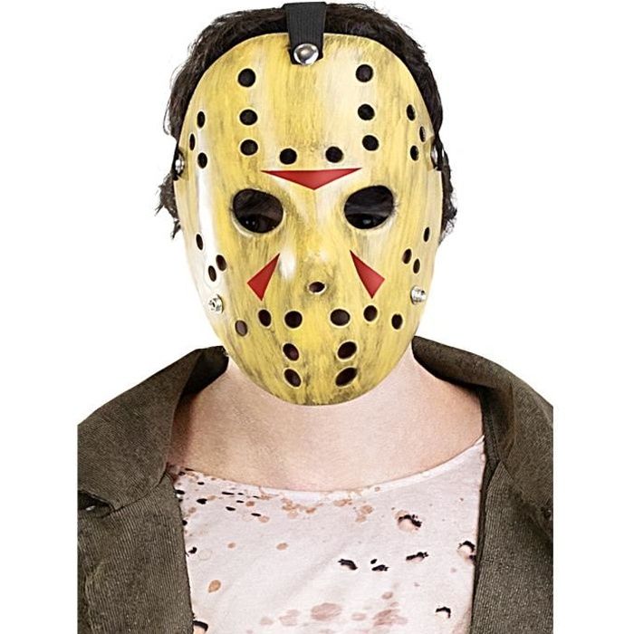 Masque Jason Vendredi 13 pour femme et homme ▶ Friday the 13th, Films de peur, Horreur - Beige, accessoire pour déguisement
