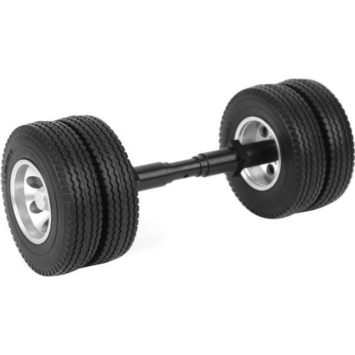 VBESTLIFE Roue arriére Pneu d'Essieu Arrière Accessoire RC Bricolage pour Tamiya Remorque de Tracteur 1/14 Voiture RC
