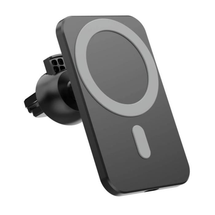 Accessoires Voiture,Chargeur de voiture sans fil Qi 15W Type C pour téléphone portable, support magnétique pour iphone - Type Black