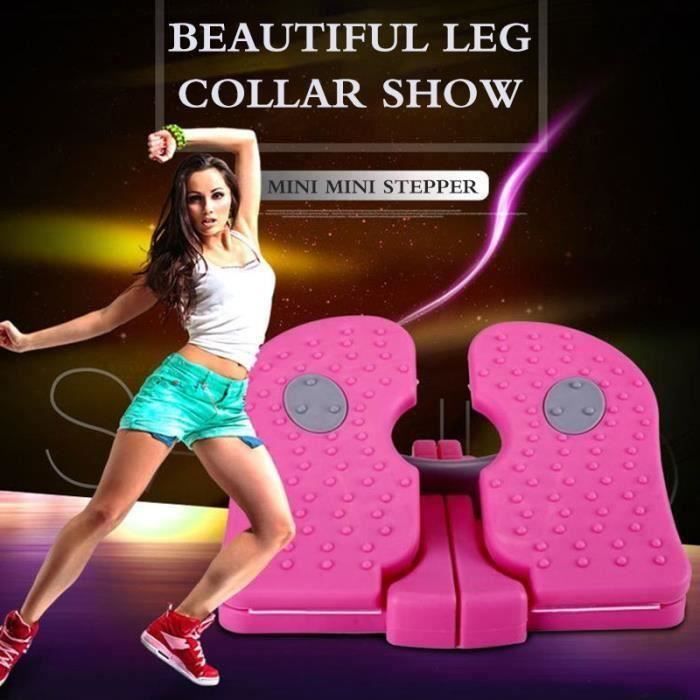 Mini stepper domicile-Stepper fitness appartement sport perte de poids-Mini stepper de tuyau de poêle multifonctionnel Rose