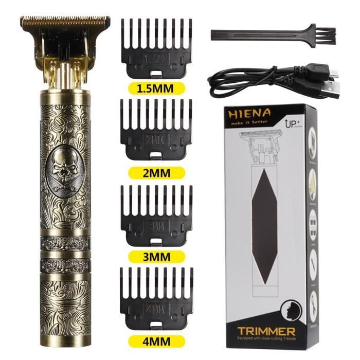 Le crâne rasoir électrique T9 rétro pour hommes, rasoir USB sans fil, rasoir professionnel pour les cheveux