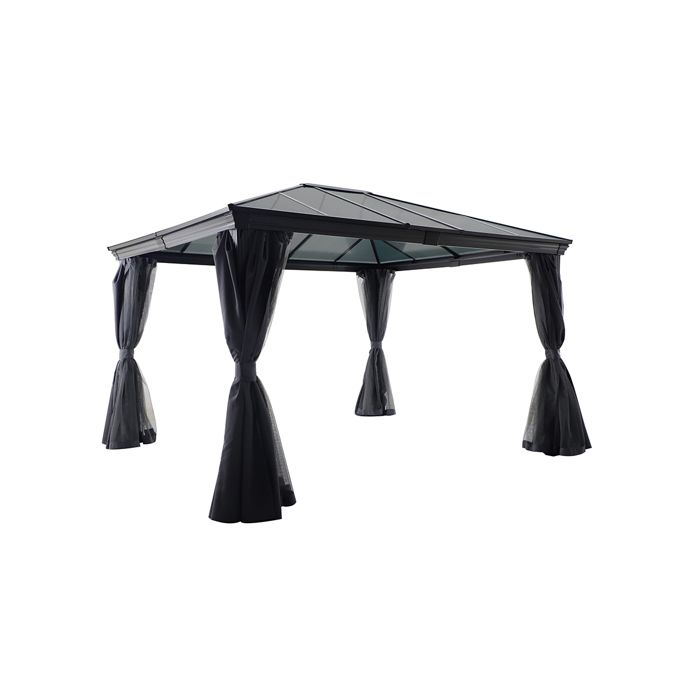 Tonnelle de jardin en aluminium Belize - 3 x 3,6 m - Hespéride