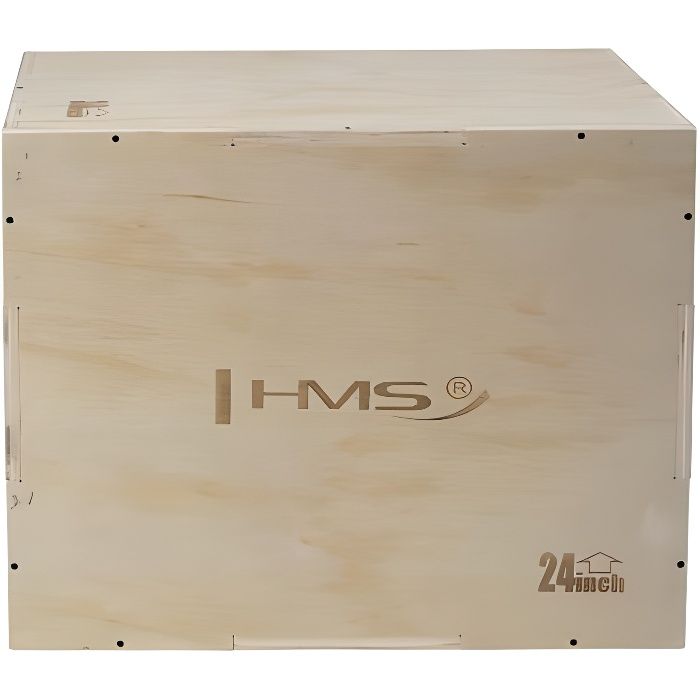 HMSPORT - Box en bois pour l'entraînement crossfit - Dimensions 76x61x51 cm - Jump box - Plyo box - CrossTraining
