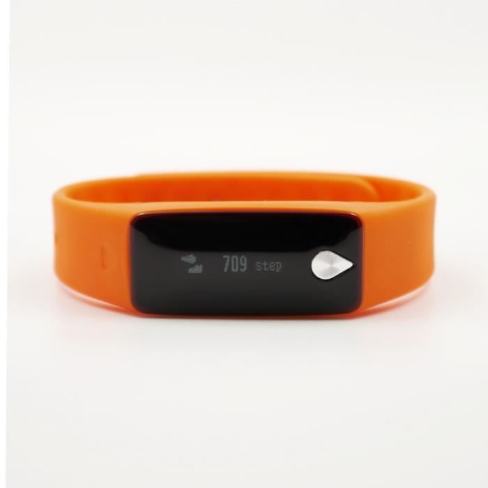 iMCO K5 Bracelet d'activité et de suivi de la fréquence cardiaque mixte Orange