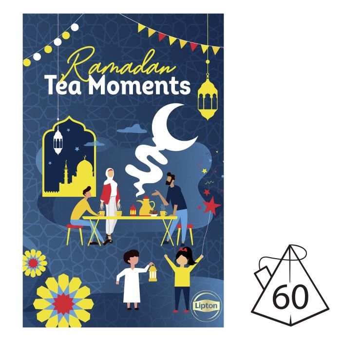 LIPTON Calendrier du Ramadan pour partager un moment de fête avec votre famille et vos amis, idée cadeau idéal à offrir - 60 sachets