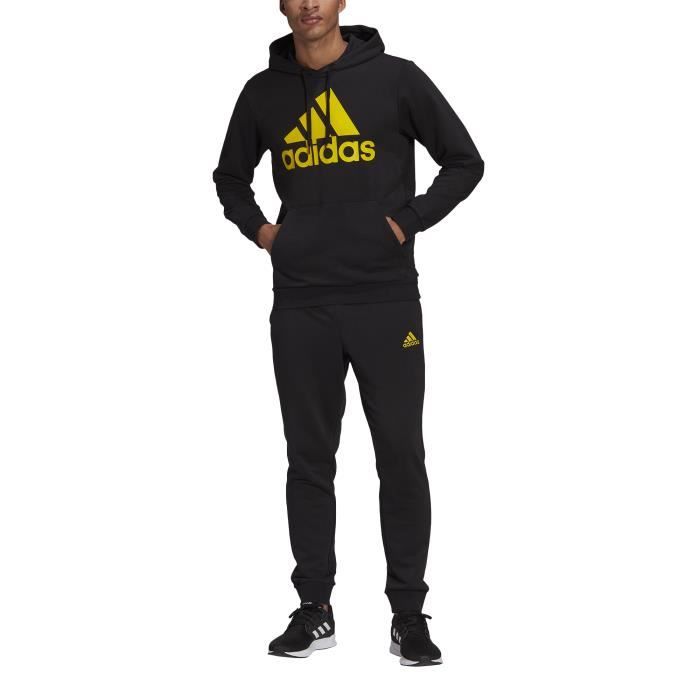 Adidas Survêtement pour Homme Aeroready Essentials Kangaroo Pocket Big Logo Noir