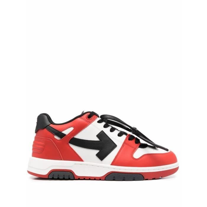 OFF-WHITE HOMME OMIA189S22LEA0012510 ROUGE CUIR BASKETS