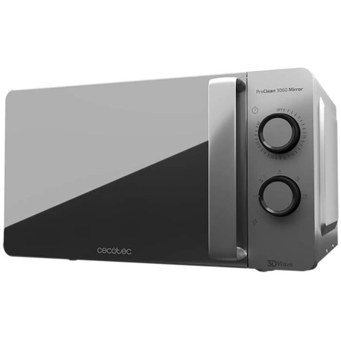 Cecotec Micro-ondes ProClean 3040. Capacité de 20 L, Revêtement Ready2Clean, 700 W de Puissance, 6 Niveaux de Fonctionnement, Minute