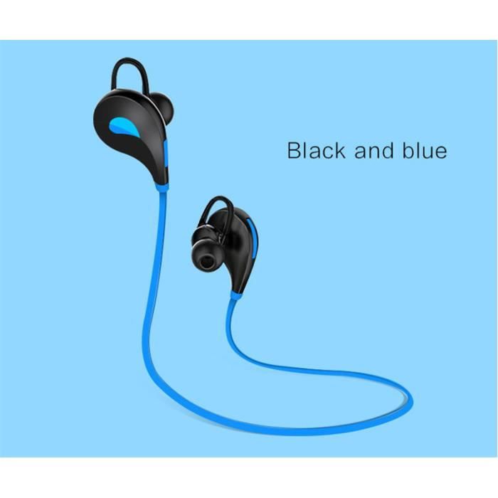 Ecouteurs Bluetooth Sport pour SONY Xperia XZ Premium Smartphone Sans Fil Bouton Son Kit Main Libre - Couleur:BLEU