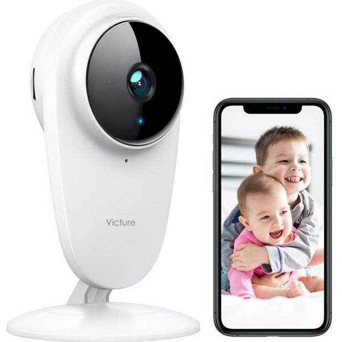 Victure Babyphone Vidéo Moniteur pour Bébé Caméra de Surveillance 1080P Intérieures Vision Nocturne Son et Détection de Mouvement