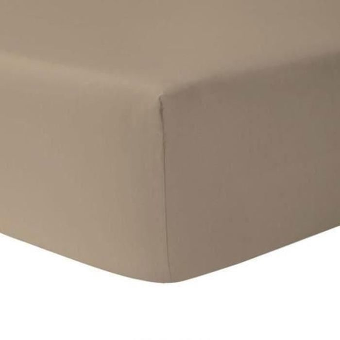 HOME DECO - Drap Housse 200 x 200 cm 100 % Coton 57 fils/cm2 HOME DECO - Drap Housse 200 x 200 cm 100 % Coton 57 fils/cm2