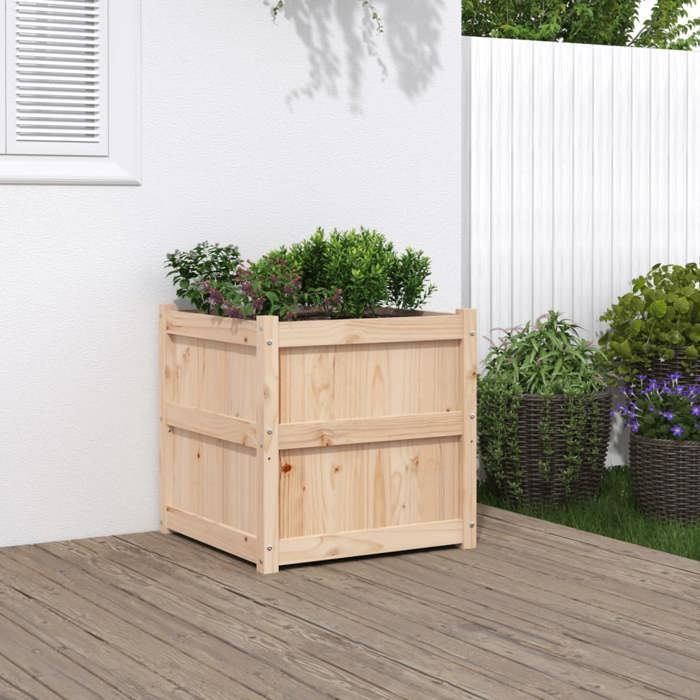 vidaXL Jardinière d'extérieur Bois de pin - vue 2
