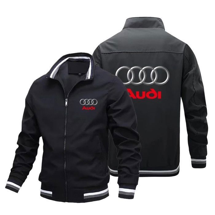 Veste de moto avec Audi pour hommes blouson aviateur decontracte coupe vent a la mode vetements de motard de course B185844477 Blanc Cdiscount Pret a Porter