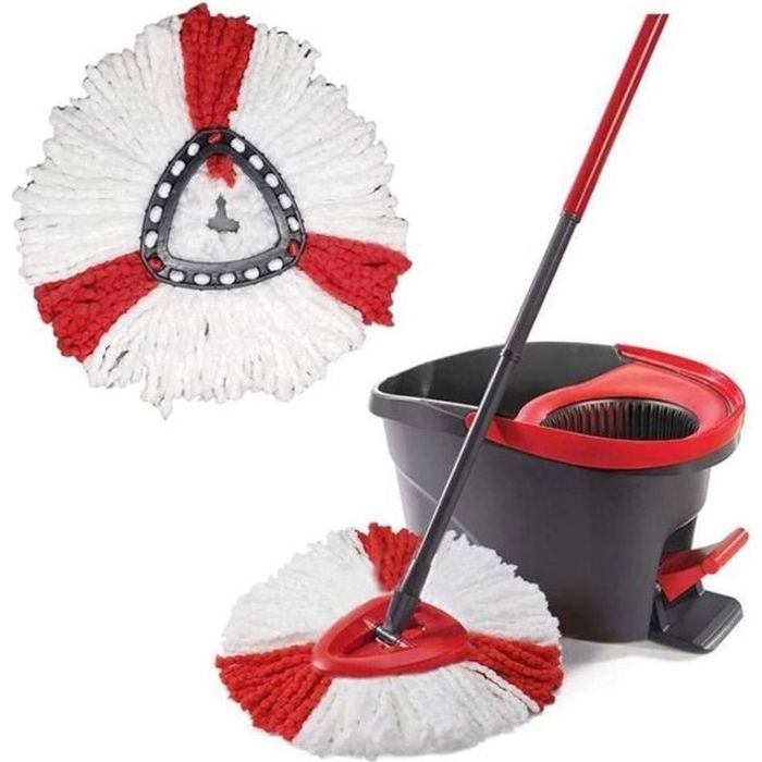 Qualité-Lot de 4 têtes de serpillère en microfibre de rechange pour balai à franges ViledaO Qualité-Lot de 4 têtes de serpillère en microfibre de rechange pour balai à franges ViledaO
