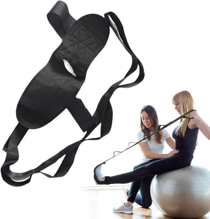 Sangle De Yoga Avec 12 Boucles - Bandes Élastiques Résistance Pour Étirement, Fitness, Pilates, Danse - 135 Cm