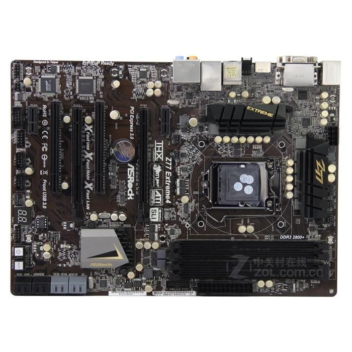 Carte mère ASRock Z77 Extreme4 Intel Z77 LGA 1155 4xDDR3 32GB ATX - Asrock