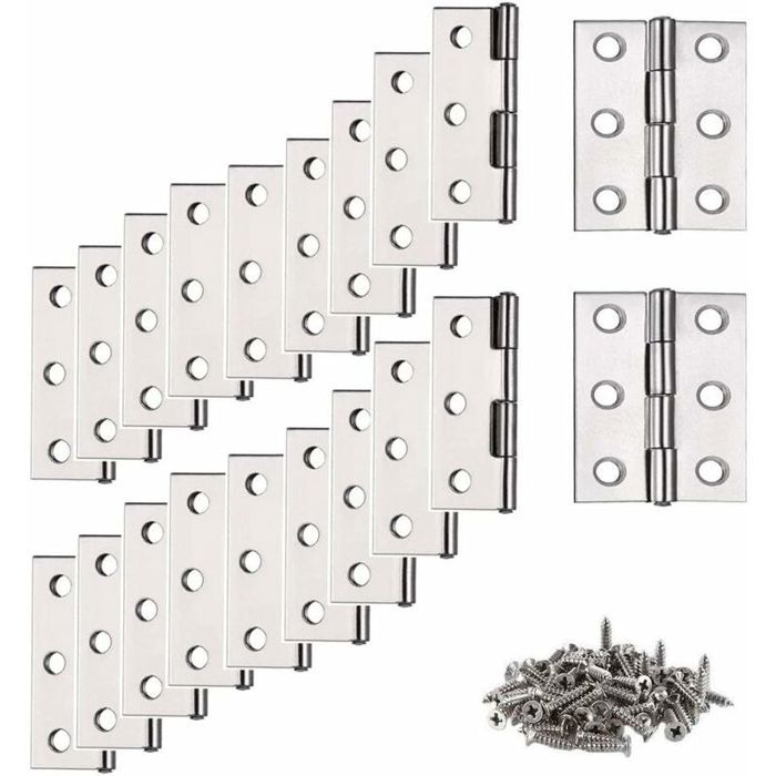 Charniere Charnière Inox 20 pcs Petite Charniere Charnière Charnière plate Charnière pour La Maison Meubles Matériel Armoire
