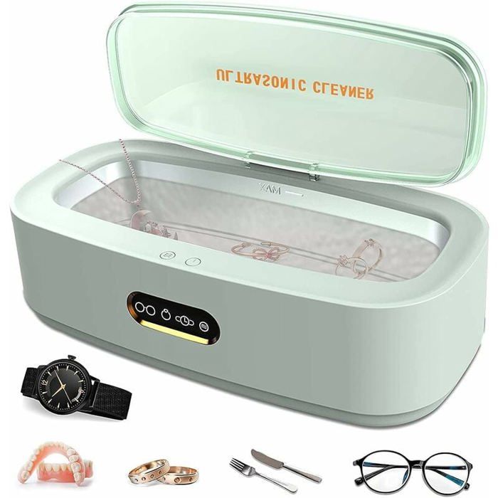 Nettoyeur à ultrasons - PZCC - 300 ml - 45000 Hz - 4 réglages de temps - pour bijoux et lunettes