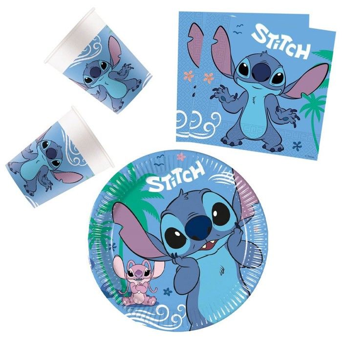 Set de table Stitch 36 pièces pour anniversaire ou une fête à thème