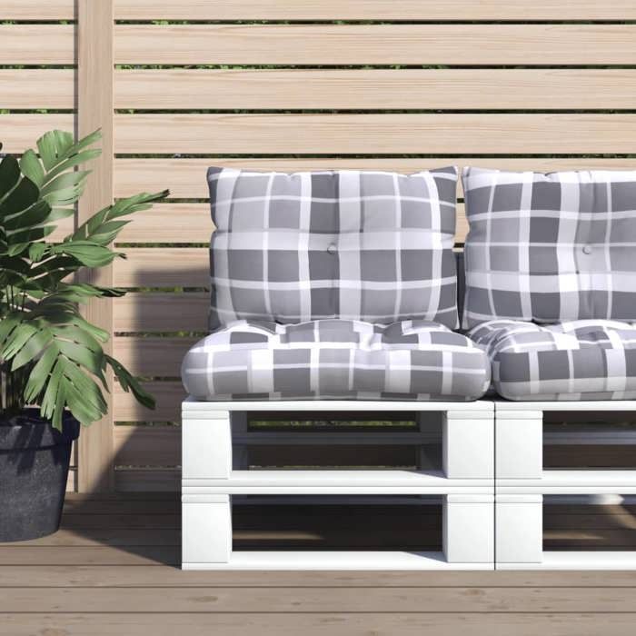 VidaXL Coussins de palette Lot de 2 carreaux - vue 4