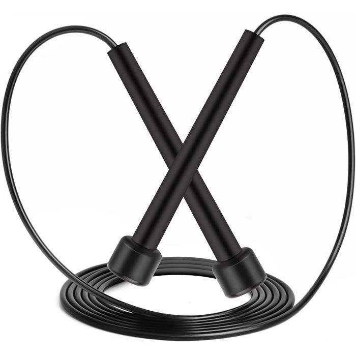 Corde à Sauter Enfant Réglable 2,7 M - Poignées En Bois, Corde Polyester Arc-en-ciel - Pour 7-13 Ans - Fitness, Jeu Extérieur