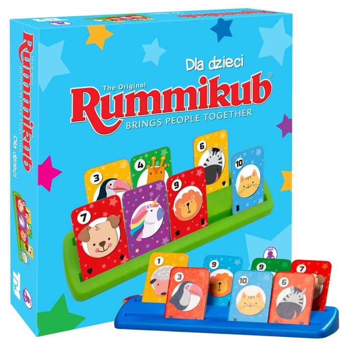Rummikub Jeu de société JUNIOR jeu de logique pour les plus jeunes pour enfants 4+ 2-4 joueurs
