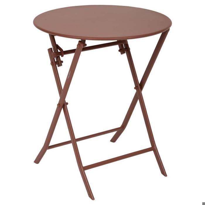 Table de jardin Greensboro 2 places pliable D60cm acajou - Hespéride
