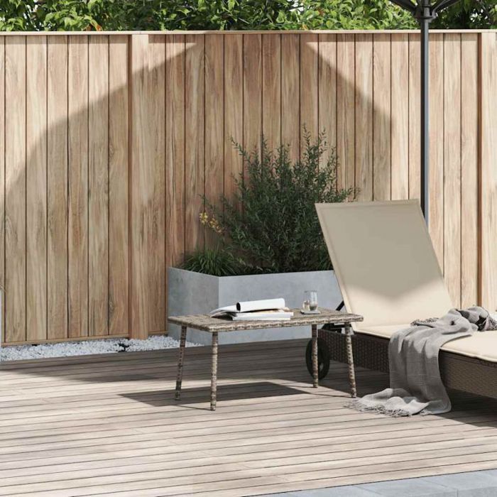 vidaXL Table basse de jardin rectangulaire 80x40x37 cm rotin
